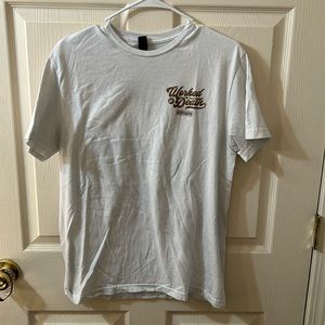 White worked to death “Ranchin’ & Ridin’ ” shirt